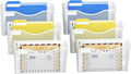 Samstar 6 Pack Mesh Wall Mounted File Holder Metal Wall File Pocket Mail Organizer for Office/Home(with Label Panel), White