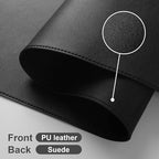 DAWNTREES Desk Mat Protector,PU Leather Desk Pad,Non Slip, Large Mouse Pad and Keyboard Mat, Waterproof Writing Pad for Office and Home (Black,39.4''x19.7'')