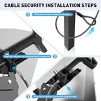AboveTEK Anti-Theft iPad Kiosk Stand, 360° Swivel POS Tablet Mount with Security Cable & Key, Fits 7–13-inch iPad & Samsung Galaxy Tab, Perfect for Retail & Business