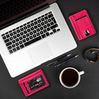 TOURSUIT Travel Minimalist Slim Front Pocket Wallet for Men Women, RFID Blocking Credit Card Holder Case (Rose Red)