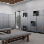 SUPEER Metal Lockers for Employees with 12 Door and 12 Hooks,Metal Storage Locker with Lock for School Office Gym Bedroom,Assembly Required,Dark Grey