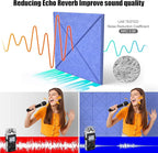 Sonicism 12 Pack X-Lined Acoustic Panels with Self-Adhesive, 12" X 12" X 0.4" Sound Proof Foam Panels, Decorative Soundproof Wall Panels, Sound Proofing Panels for Home & Office, Sky Blue