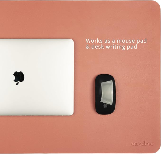 ANECDOTE Vegan Leather Desk Pad - 31.5"x17" Desk Mat for Your Office. This Quality Large Mouse Pad has Chic Elegance, Professional Look & Satisfying Touch - The Perfect Leather Mouse Pad for You!