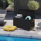 Yardgrace 90 Gallon Waterproof Outside Storage Box - Patio Storage & Outdoor Deck Box, All-Weather Resin Chest for Pool/Garden Accessories, Lockable UV-Resistant, Jet Black