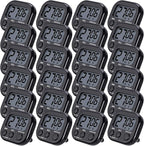 Leumoi 24 Pcs Digital Kitchen Timers Magnetic Back Timers Bulk Large Screen Loud Alarm On/Off Switch Minute Second Count up Countdown Memory Setting for Cooking Classroom Exercise (Black)