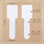 100 Pcs Hook and Loop Cable Straps, Under Desk Cord Management Self Adhesive Cable Ties Adjustable Cord Organizer for Desk Home Office Organization (White)