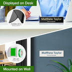 My Sign Center Custom Desk/Wall Name Plate - Personalized, Laser Engraved, 2" x 8", 18 Color Options, Made in USA