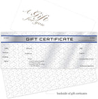 Custom Gift Certificates Cards with Envelopes 100 set - Metal Plate Image- Gift Coupons,Vouchers for Small Business