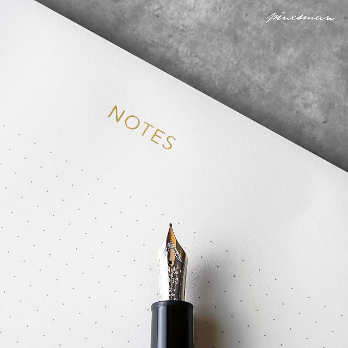 Pinesman - Mouse Pad Notepad for Professionals, 9.8" x 7.9", 50 Sheets, Minimalist, Gold Foiled, Dotted Layout, Executive's Desk Note Pad, To Do List Notepad, Eco-friendly, FSC™ Certified Planner Pad