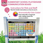 Weather-Proof Aluminum School Playground Communication Board for Autism - Outdoor Inclusive Communication Aid, Lightweight & Durable for Autism & Inclusive Play