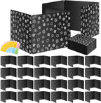 Black 24-Pack Desk Dividers for Students, Waterproof Plastic Study Carrel Divider, Durable Testing Dividers for Classroom Teacher Supplies, Easy to Clean Privacy Shield Folder Boards for Student Desk