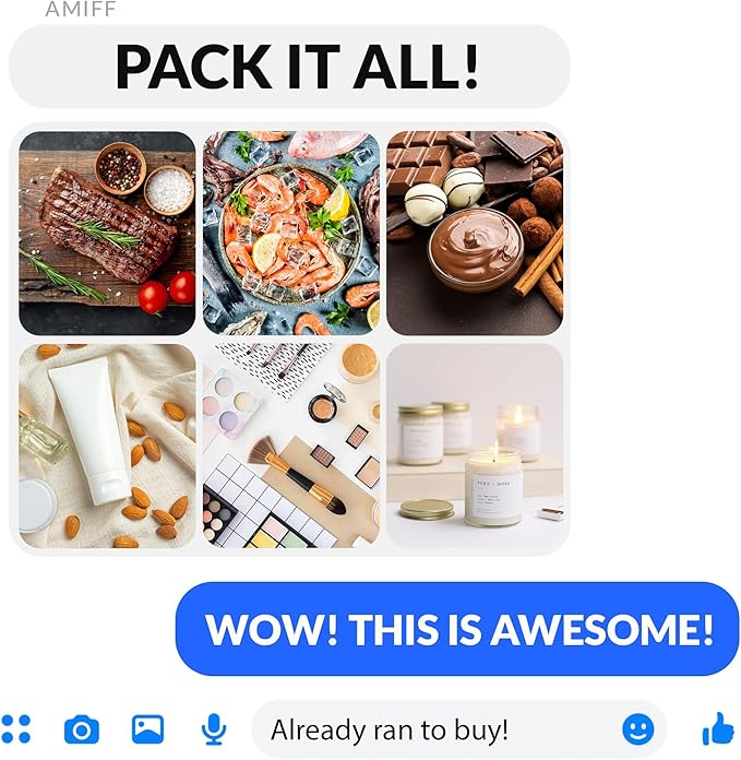 Amiff Silver Thermal Bubble Mailer, 5 x 9 Inches. 10 Pack Metallic Bubble Mailers. Self-Seal Insulated Mailers for Cold Shipping. Padded Envelopes Waterproof. Thermal Bag for Food, Cosmetics