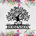 Personalized Family Tree Metal Sign Custom Last Name Sign Tree of Life Wall Art Family Name Wall Decor Custom Metal Wall Sign Anniversary Decoration Personalized Home Decor Gift Idea