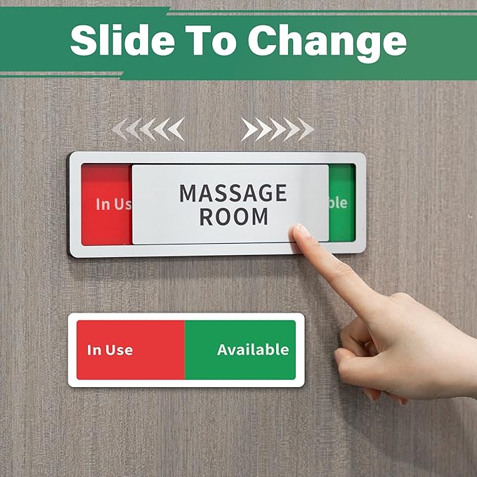 Exam Room Door Sign,Do Not Disturb- In Use/Available Slider Signs for Offices & Hospitals,Counseling Centers,In Session Door Sign for Therapists