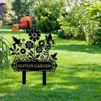 Custom Garden Sign | Personalized Garden Stake Metal Sign | Personalized Garden Name Sign | Custom Sign Outdoor Metal | Metal Sign Stakes Customized | Gardening Decor Gifts for Gardeners