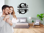 Personalized Christmas Gifts 2026 Best Housewarming Gifts Custom Metal Wedding Anniversary Sign Custom Metal Sign Wedding Gifts Personalized Family Name Signs Monogram Wall Décor（Initial）