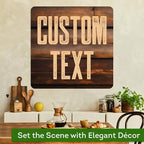 Custom Sign, Custom Street Sign, 11 Font Colors, 13 Font Styles, 4 Hole Options, 22 Sizes, 24x24 Inches, Rust Free DiBound, Fade Resistant, Made in USA by My Sign Center (Vintage Wood)