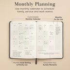 Mantra Planner 2026 Planner, Daily Journal & Gratitude Journal All-In-One with To Do List, Self Care Prompts & Habit Tracker - 5.8 x 8.3 - Black