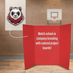 Flipside Products 36” x 48” Foam Project Boards for Presentations, Science Fair, School Projects, Event Displays and Trifold Picture Board - Red - 3 Pack