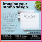 ExcelMark Personalized Return Address Stamp – Custom Self Inking Rubber Stamp (Large, Santa Catalina)