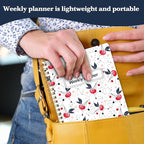 Undated Weekly Planner- Weekly Goals Notebook, A5 To Do List Planner, Habit Tracker Journal with Spiral Binding（Flower-1）