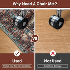 Anidaroel 46"x72" Large Chair Mat for Hardwood Floor/Tile Floor, Desk Chair Mat for Hard Floors, Under Desk Rug Protector for Rolling Chair, Low Pile Carpet Floor Mat for Home Office