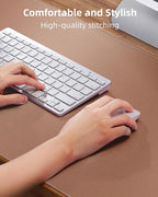 Leather Desk Pad Protector, Mouse Pad, Office Desk Mat, Non-Slip PU Leather Desk Blotter, Laptop Desk Pad, Waterproof Desk Writing Pad for Office and Home (Champagne Gold, 31.5" x 15.7")