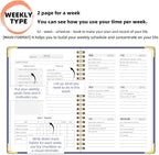 Undated Weekly Planner with Metal Corner Hardcover Notebook , A5 Size Journal with To Do List Planner, Habit Tracker,Weekly Goals for ADHD,Student, Office, Women, Men ,Gifts,6 x 8 inches，Spiral Bindding ,Purple