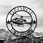 Personalized Metal Airplane Wall Art, Airplane Name Sign, Customized Pilot Name Sign, Airplane Hangar Sign Decor, Aviation Home Office Decor, Large Outdoor Decor, Pilot Gifts, Aircraft Lovers Gift