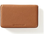 Leatherology Cognac Business Card Case, Magnetic Closure ID Holder, Full Grain Leather