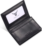 Leather Business Card Case Holder for Men & Women, Italian Calfskin