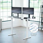 VIVO Electric Dry Erase 71 x 30 in Standing Desk, Memory Height Adjustment, 1B Series, Holds 220 lbs, Whiteboard Top White Frame, DESK-KIT-1W7WE