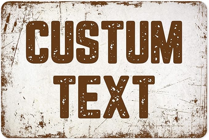 Custom Sign, Custom Street Sign, 11 Font Colors, 13 Font Styles, 4 Hole Options, 22 Sizes, 12x18 Inches, Rust Free DiBound, Fade Resistant, Made in USA by My Sign Center (Rustic)
