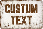 Custom Sign, Custom Street Sign, 11 Font Colors, 13 Font Styles, 4 Hole Options, 22 Sizes, 12x18 Inches, Rust Free DiBound, Fade Resistant, Made in USA by My Sign Center (Rustic)