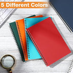 Eersida 20 Pack A5 Spiral Notebook College Ruled Spiral Notebook Bulk 5.5 x 8.3 Inch Hardcover Notepads Lined Travel Writing Journal Notepad, 50 Sheets 100 Pages(Bright Color)