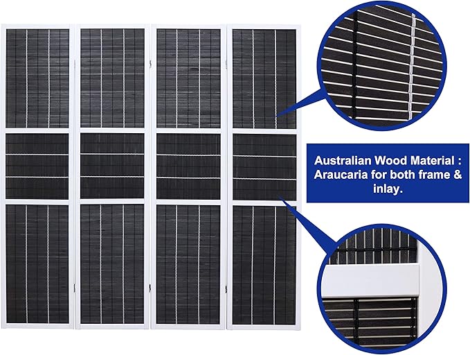 4 Panel 6ft Tall Modern Style Standing Wall Partition Room Divider Panel Indoor Separation, Folding Privacy Screens, Living Room, Partition & Space Divider, Freestanding Inexpensive