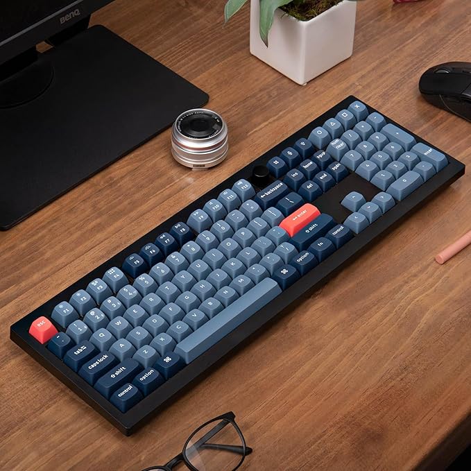 Keychron V6 Max Wireless Custom Mechanical Keyboard, 2.4 GHz Bluetooth QMK Full-Size Layout RGB with Hot-swappable Gateron Banana Switch Compatible with Mac Windows Linux