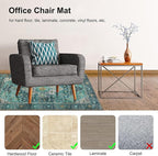 Anidaroel 48"x60" Chair Mat for Hardwood Floor/Tile Floor, Desk Chair Mats for Hard Floors, Under Desk Rug Protector for Rolling Chair, Computer Gaming Chair Mat, Low Pile Carpet Floor Mat