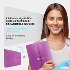 Accordion File Organizer 13 Pocket Expanding File Folder with Labels, Accordion File Organizer Letter Size Letter A4 Paper for Receipts, Bills and Documents 13" x 9.5” –by Enday