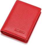Leather Business Card Case Holder for Men & Women, Italian Calfskin