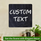 Custom Sign, Custom Street Sign, 11 Font Colors, 13 Font Styles, 4 Hole Options, 22 Sizes, 12x12 Inches, Rust Free DiBound, Fade Resistant, Made in USA by My Sign Center (Chalkboard Black)