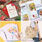 CraftyManor Mini 8 Color Pigment Ink Pads for Stamps, Fingerprint InkPads, Stamp Pad for Scrapbook Paper & Wood & Clothing & Letter & Archival