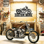 Custom Motorcycle Metal Sign Personalized Biker Name Sign Motorcycle Wall Art Motorbike Signs Garage/Man Cave Decor Gift for Bikers Men Husband