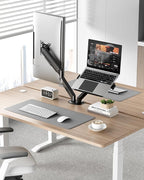 monTEK Dual Monitor Stand for Desk, 17-32 Inch Mechanical Spring Dual Arm, Heavy Duty Steel Adjustable Monitor Mount, Full Motion VESA 75x75/100x100, C-Clamp & Grommet, Holds Up to 20 lbs Each