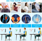 Niceeday Lumbar Support Pillow for Office Chair Car Back Support Pillow, Memory Foam Gaming Chair Desk Chair Back Cushion for Lower Back Pain Relief, Ergonomic Back Rest,Stocking Stuffers