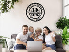 Personalized Metal Sign Monogram Wall Decor Last Name Sign Personalized Signs for Home Decor Custom Metal Signs Metal Wall Art Established Sign Family Name Sign Anniversary Wedding Gift for Couple