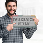 Custom Sign, Custom Street Sign, 11 Font Colors, 13 Font Styles, 4 Hole Options, 22 Sizes, 6x12 Inches, Rust Free DiBound, Fade Resistant, Made in USA by My Sign Center (Fauxsaic 2)
