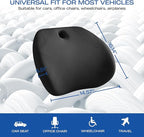 Skechers Lumbar Support Pillow for Office Chair,Memory Foam Lumbar Pillow,Lower Back Pain Relief Lumbar Pillow,Ergonomic Design Back Support Pillow for Office Chair,Car,Home,Travel,Black