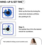 TWENTY5 SEVEN Countdown Timer 7.5 inch; 60 Minute 1 Hour Visual Timer – Classroom Teaching Tool Office Meeting, Mechanical Countdown Clock for Kids Exam Time Management Magnetic, Navy Blue