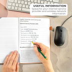 Clever Fox Password Book with alphabetical tabs. Internet Address Organizer Logbook. Large Password Keeper for Website Logins (Orange)